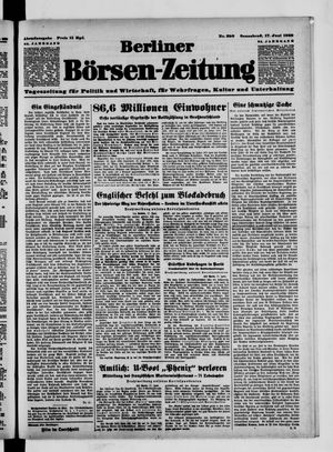 Berliner Börsen-Zeitung vom 17.06.1939