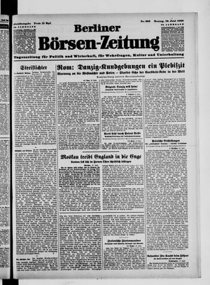 Berliner Börsen-Zeitung vom 19.06.1939