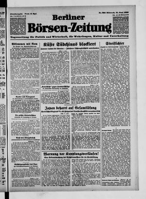 Berliner Börsen-Zeitung vom 21.06.1939