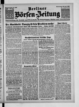 Berliner Börsen-Zeitung vom 22.06.1939