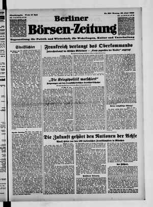 Berliner Börsen-Zeitung vom 26.06.1939