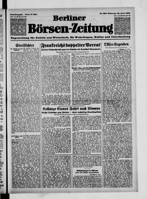 Berliner Börsen-Zeitung vom 28.06.1939