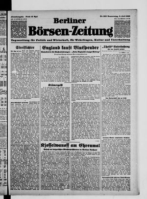 Berliner Börsen-Zeitung vom 06.07.1939