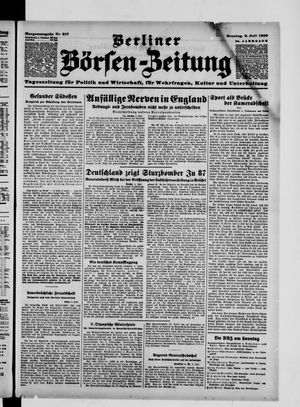 Berliner Börsen-Zeitung vom 09.07.1939