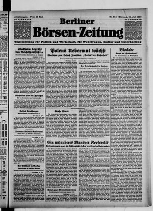 Berliner Börsen-Zeitung vom 19.07.1939