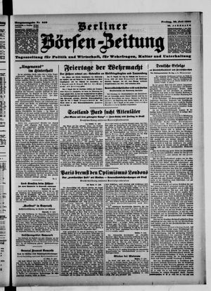 Berliner Börsen-Zeitung vom 28.07.1939