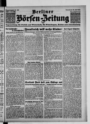 Berliner Börsen-Zeitung vom 29.07.1939