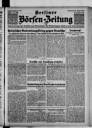 Berliner Börsen-Zeitung vom 12.08.1939