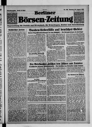 Berliner Börsen-Zeitung on Aug 28, 1939