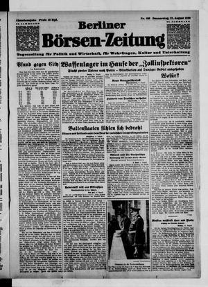 Berliner Börsen-Zeitung vom 31.08.1939