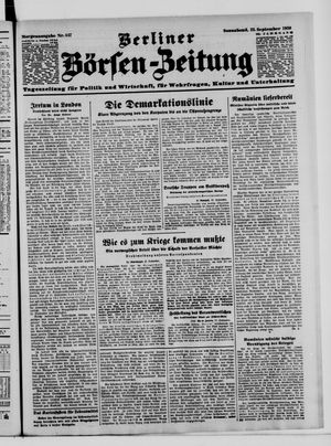 Berliner Börsen-Zeitung vom 23.09.1939