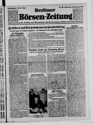 Berliner Börsen-Zeitung vom 30.09.1939