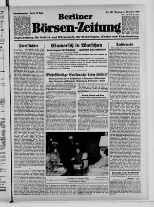 Berliner Börsen-Zeitung vom 02.10.1939