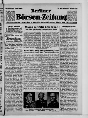 Berliner Börsen-Zeitung vom 03.10.1939