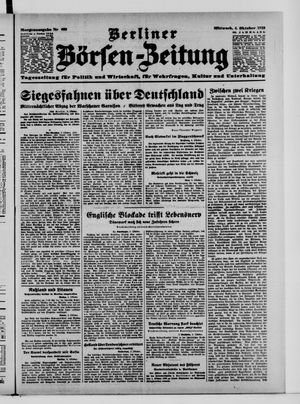 Berliner Börsen-Zeitung vom 04.10.1939