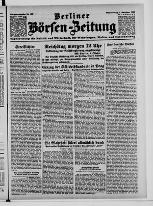 Berliner Börsen-Zeitung vom 05.10.1939