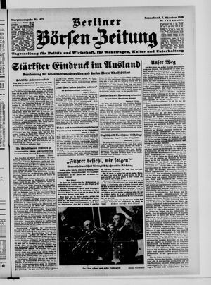 Berliner Börsen-Zeitung vom 07.10.1939