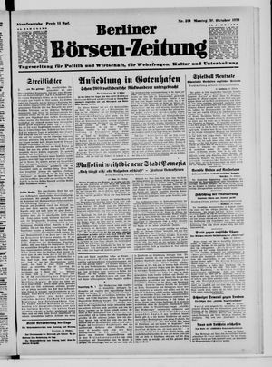 Berliner Börsen-Zeitung on Oct 30, 1939
