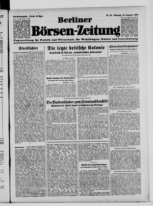 Berliner Börsen-Zeitung vom 15.01.1940