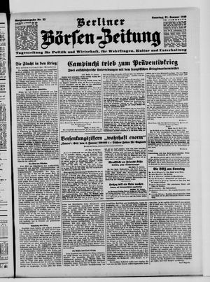Berliner Börsen-Zeitung on Jan 21, 1940