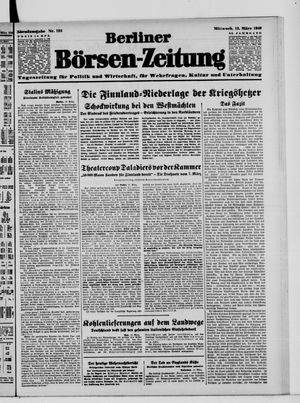 Berliner Börsen-Zeitung vom 13.03.1940
