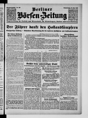 Berliner Börsen-Zeitung vom 16.05.1940