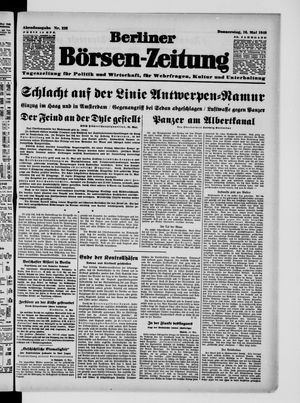 Berliner Börsen-Zeitung vom 16.05.1940