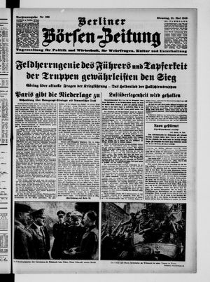 Berliner Börsen-Zeitung vom 21.05.1940