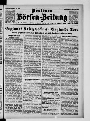 Berliner Börsen-Zeitung vom 23.05.1940