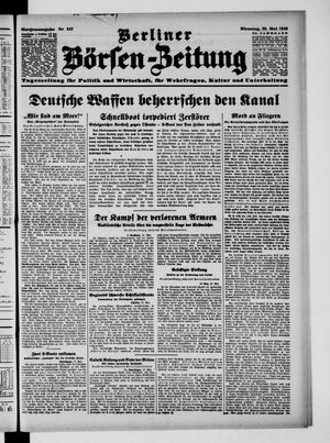 Berliner Börsen-Zeitung vom 28.05.1940