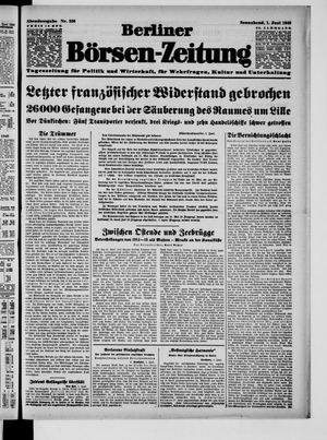 Berliner Börsen-Zeitung vom 01.06.1940