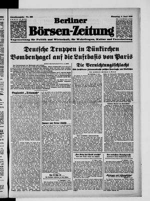 Berliner Börsen-Zeitung vom 04.06.1940