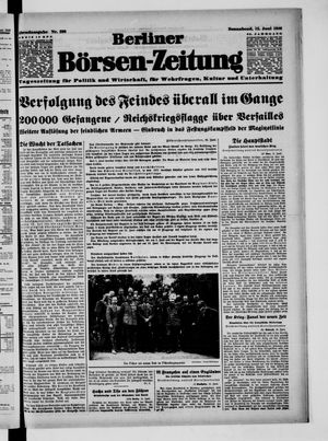 Berliner Börsen-Zeitung vom 15.06.1940