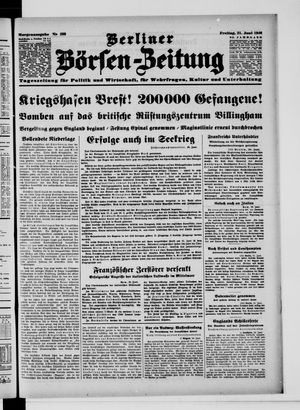 Berliner Börsen-Zeitung on Jun 21, 1940