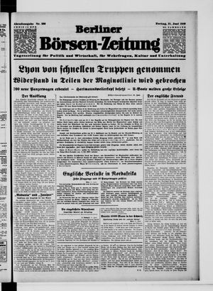 Berliner Börsen-Zeitung on Jun 21, 1940