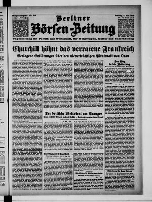 Berliner Börsen-Zeitung vom 05.07.1940