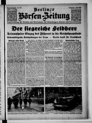 Berliner Börsen-Zeitung vom 07.07.1940
