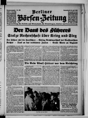 Berliner Börsen-Zeitung vom 20.07.1940