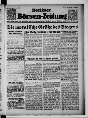 Berliner Börsen-Zeitung vom 20.07.1940