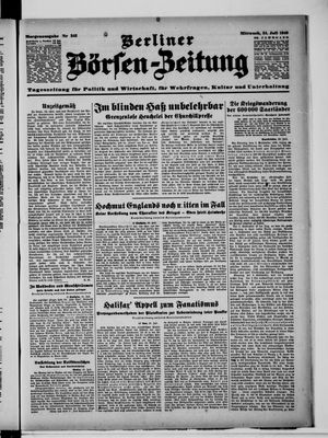 Berliner Börsen-Zeitung vom 24.07.1940
