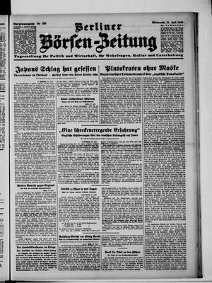 Berliner Börsen-Zeitung vom 31.07.1940