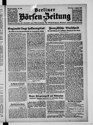 Berliner Börsen-Zeitung vom 04.08.1940