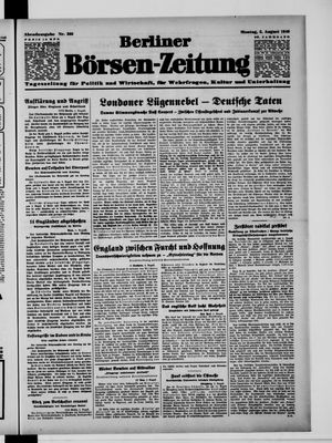 Berliner Börsen-Zeitung vom 05.08.1940
