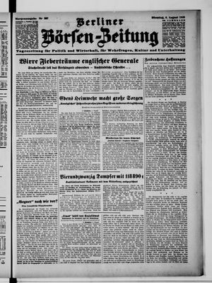Berliner Börsen-Zeitung vom 06.08.1940