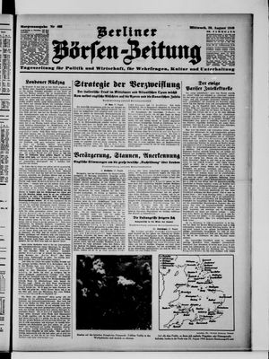 Berliner Börsen-Zeitung vom 28.08.1940