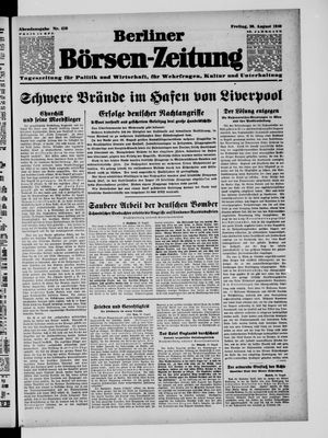 Berliner Börsen-Zeitung vom 30.08.1940