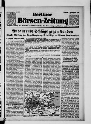 Berliner Börsen-Zeitung vom 09.09.1940