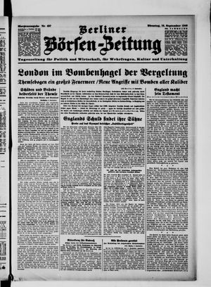 Berliner Börsen-Zeitung vom 10.09.1940