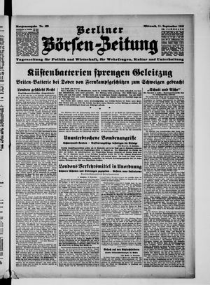 Berliner Börsen-Zeitung vom 11.09.1940