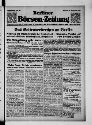 Berliner Börsen-Zeitung vom 11.09.1940
